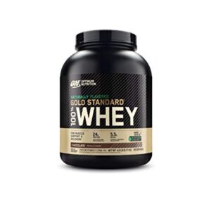 Optimum Nutrition Gold Standard 100% Whey Protein Powder, Naturally Flavored Chocolate, 4.8 Pound (Packaging May Vary)