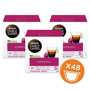 NESCAFÃ‰ Dolce Gusto Coffee Capsules Espresso 48 Single Serve Pods, (Makes 48 Cups) 48 Count