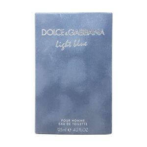 dolce and gabbana light blue eau de toilette spray for men, 4.2 fl oz