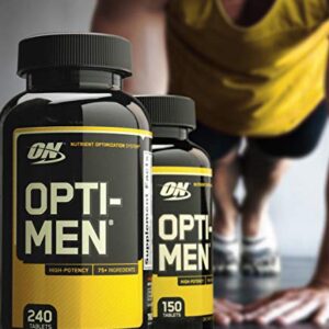 Optimum Opti-Men Multi-Vitamin Vitamin D Amino Acids B-Complex 240 Tablets