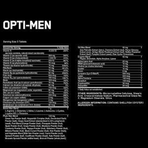 Optimum Nutrition Opti-Men Daily Multivitamin Supplement, 90 Count