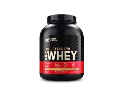 Optimum Nutrition 100% Whey Gold Standard, Caramel Toffee Fudge, 5 Pound