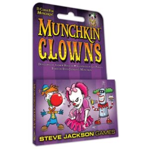 steve jackson games munchkin clowns card game (mini-expansion) | 15 cards | adult, kids, & family game | fantasy adventure roleplaying game | ages 10+ | 3-6 players | avg play time 120 min | from