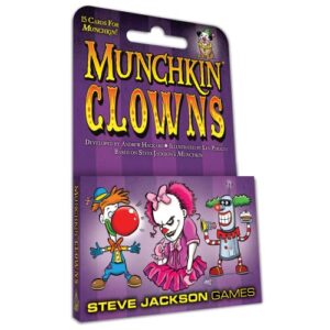 Steve Jackson Games Munchkin Clowns Card Game (Mini-Expansion) | 15 Cards | Adult, Kids, & Family Game | Fantasy Adventure Roleplaying Game | Ages 10+ | 3-6 Players | Avg Play Time 120 Min | from