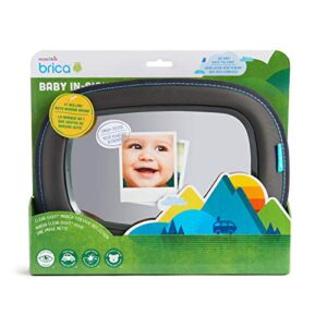 Munchkin Brica Baby In-Sight Car Mirror, Crash Tested and Shatter Resistant , Gray , 12.75x10 Inch (Pack of 1)