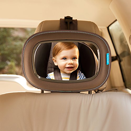 Munchkin Brica Baby In-Sight Car Mirror, Crash Tested and Shatter Resistant , Gray , 12.75x10 Inch (Pack of 1)