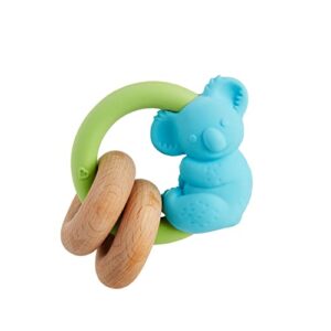 munchkin® wildlove koala natural wooden teether toy