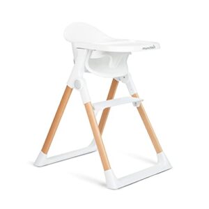 munchkin® float™ easy clean foldable baby high chair – compact modern design great for small spaces