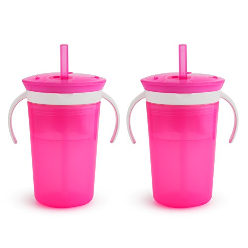 Munchkin® SnackCatch & Sip 2-in-1 Snack Catcher and 2 Piece Spill-Proof Cup, Pink