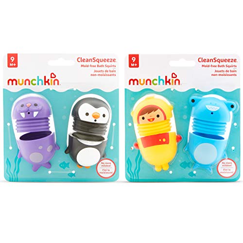 Munchkin® CleanSqueeze™ Mold Free Baby and Toddler Bath Toy Squirts, 4 Piece Set