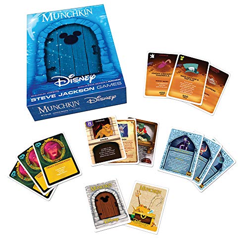 USAOPOLY Munchkin: Disney Card Game | Munchkin Game Featuring Disney Characters and Villains | Officially Licensed Disney Card Game | Tabletop Games & Board Games for Disney Fans