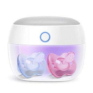 papablic portable uv light sterilizer, mini uv-c sanitizer box for pacifier and more, 99.99% sterilization in 59 seconds, usb rechargeable