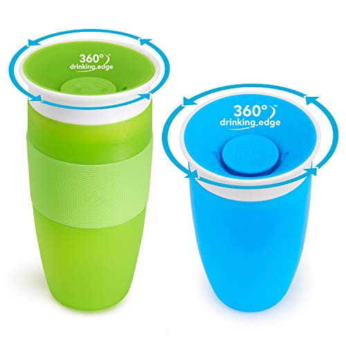 Munchkin® It's a Miracle! 360 Sippy Cup Gift Set, Includes 10oz & 14oz Miracle® 360 Cup, Blue/Green