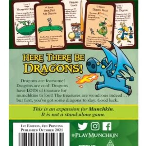 Steve Jackson Games Munchkin Dragons Card Game (Mini-Expansion) | 15 Cards | Adult, Kids, & Family Game | Fantasy Adventure Roleplaying Game | Ages 10+ | 3-6 Players | Avg Play Time 120 Min | from