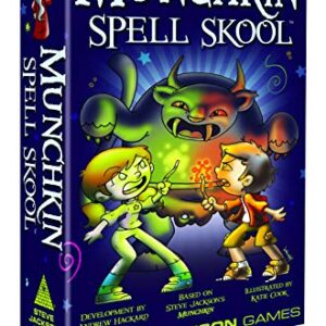 Steve Jackson Games Munchkin Spell Skool Card Game | Family Card Game | Adult, Kids, & Family Game | Fantasy Adventure Card Game | Roleplaying Game | Ages 10+ | 3-4 Players | Avg Play Time 60 Min