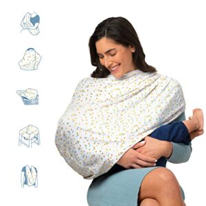 munchkin milkmakers 5-in-1 nursing cover, quiet skies, grey