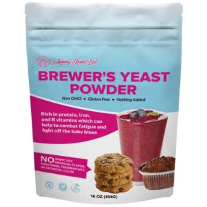 brewers yeast powder for lactation – mommy knows best brewer’s yeast for breastfeeding mothers – mild nutty flavored unsweetened and debittered – 1 lb