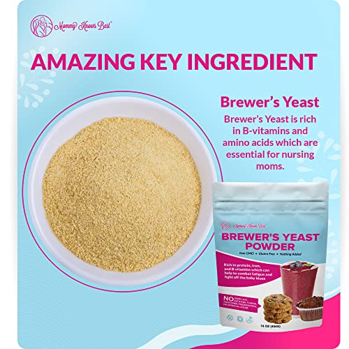 Brewers Yeast Powder for Lactation - Mommy Knows Best Brewer's Yeast for Breastfeeding Mothers - Mild Nutty Flavored Unsweetened and Debittered - 1 lb