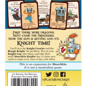 Steve Jackson Games Munchkin Knights Card Game (Mini-Expansion) | 15 Cards | Adult, Kids, & Family Game | Fantasy Adventure Roleplaying Game | Ages 10+ | 3-6 Players | Avg Play Time 120 Min | from