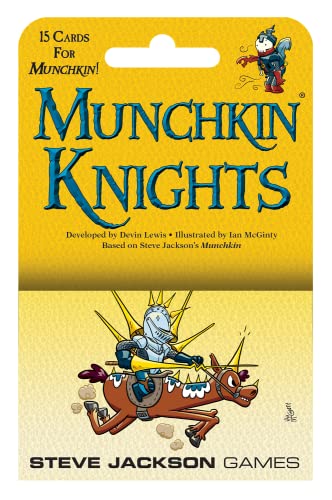 Steve Jackson Games Munchkin Knights Card Game (Mini-Expansion) | 15 Cards | Adult, Kids, & Family Game | Fantasy Adventure Roleplaying Game | Ages 10+ | 3-6 Players | Avg Play Time 120 Min | from