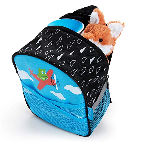 Brica by-My-Side Toddler Safety Harness Backpack with Leash, Owl, Blue