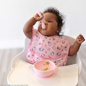 Bumkins Suction Silicone Baby Feeding Set, Bowl, Lid, Spoon, BPA-Free, First Feeding, Baby Led Weaning - Pink(Pack of 1)