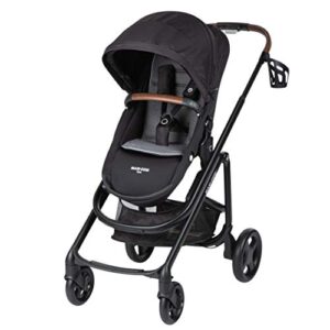 maxi-cosi tayla stroller, modular lightweight stroller seat, parent or world facing, essential black