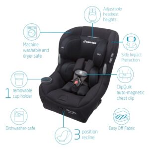 Maxi-Cosi Pria Sport Max Convertible Car Seat, Extended Weight Range Keeps Children Safely harnessed Longer: 5-40 pounds Rear Facing and 22-65 pounds Forward-Facing, Night Black