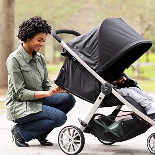 Britax B-Lively Lightweight Stroller, Raven - One Hand Fold, Large UV50+ Canopy, All Wheel Suspension