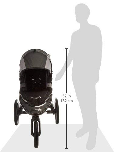 Baby Jogger Summit X3 Jogging Stroller - 2016 | Air-Filled Rubber Tires | All-Wheel Suspension | Quick Fold Jogging Stroller, Black/Gray