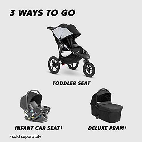 Baby Jogger Summit X3 Jogging Stroller - 2016 | Air-Filled Rubber Tires | All-Wheel Suspension | Quick Fold Jogging Stroller, Black/Gray