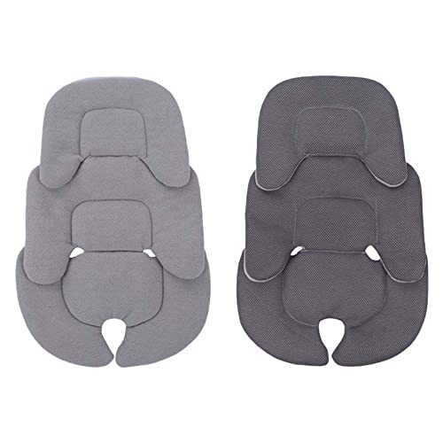 Pushchair Car Mat Soft Washable Trolley Mattress Kids Baby Neck Support Pillow Car Seat Baby Seat Cushion Seat Liner Pad Stroller Accessories(Grey)