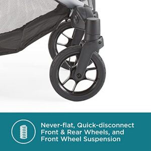 Contours Legacy Convertible Stroller, Single-to-Double Design, Reversible Seats, UPF 50 Sun Canopy, Height Adjustable Handle, 5-Point Safety Harness, Plenty of Storage - Washed Teal