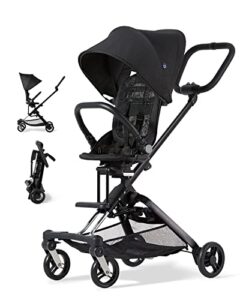 unilove on the go 2-in-1 lightweight and frame stroller with reversible toddler seat, bubble black
