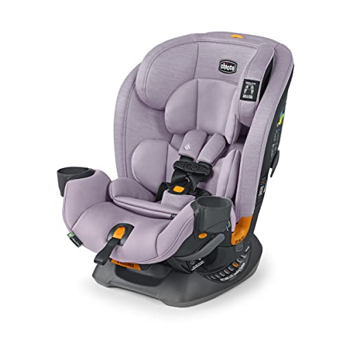 Chicco OneFit ClearTex All-in-One Car Seat, Rear-Facing Seat for Infants 5-40 lbs, Forward-Facing Car Seat 25-65 lbs, Booster 40-100 lbs, Convertible Car Seat | Lilac/Purple