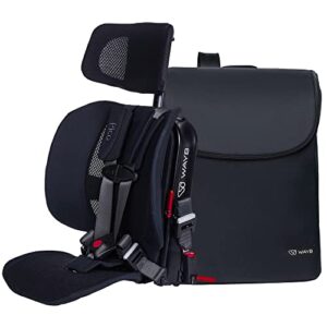 wayb pico travel car seat with premium carrying bag- lightweight, portable, foldable – perfect for airplanes, rideshares, and road trips – forward facing for kids 22-50 lbs. and 30-45”