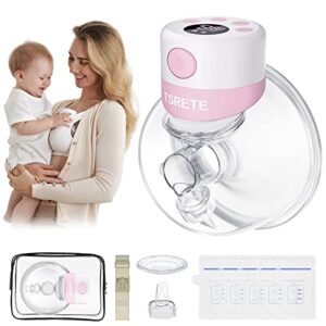 breast pump electric,tsrete wearable breast pump,hands free breast pump,portable breast pump with 2 modes,9 levels,lcd display,memory function rechargeable single milk extractor – 24mm flange