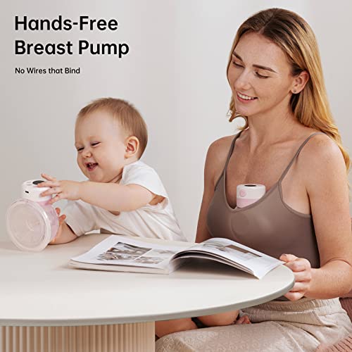 Breast Pump Electric,TSRETE Wearable Breast Pump,Hands Free Breast Pump,Portable Breast Pump with 2 Modes,9 Levels,LCD Display,Memory Function Rechargeable Single Milk Extractor - 24mm Flange