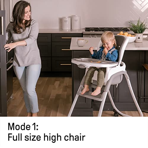 Ingenuity SmartClean Trio Elite 3-in-1 Convertible Baby High Chair, Toddler Chair, and Dining Booster Seat - Slate