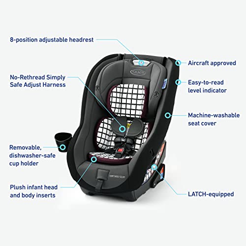 Graco Contender Slim Convertible Car Seat, Ainsley