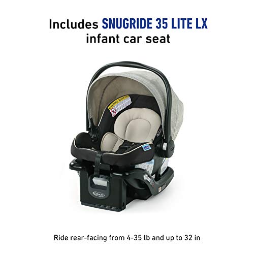 Graco Modes Element LX Travel System | Includes Baby Stroller with Reversible Seat, Extra Storage, Child Tray, One Hand Fold and SnugRide® 35 Lite LX Infant Car Seat, Lynwood