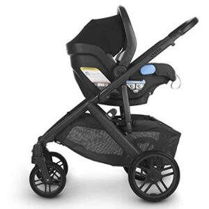 UPPAbaby Vista V2 Stroller - Jake (Black/Carbon/Black Leather) + Mesa Infant Car Seat - Jake (Black)