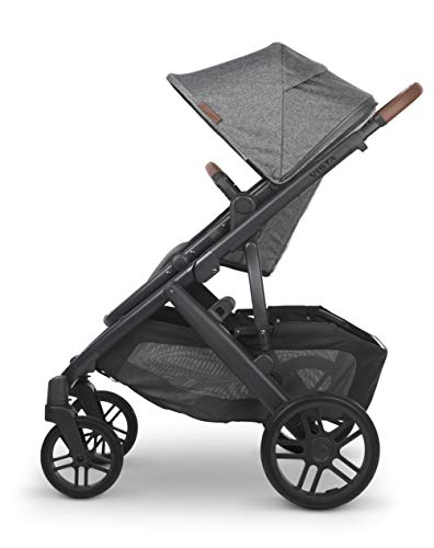 Vista V2 Stroller - Greyson (Charcoal Melange/Carbon/Saddle Leather) + MESA Infant Car Seat - Jake (Black)