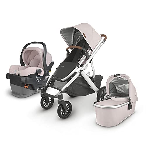 Vista V2 Stroller - Alice (Dusty Pink/Silver/Saddle Leather) + MESA V2 Infant Car Seat - Alice (Dusty Rose)