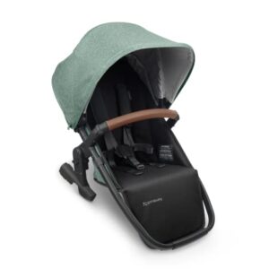 Vista V2 Stroller - Gwen (Green Melange/Carbon/Saddle Leather) + Upper Adapters + RumbleSeat V2 - Gwen (Green Melange/Carbon/Saddle Leather)