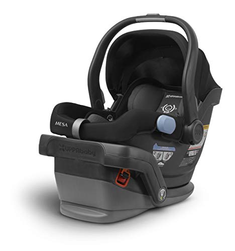 Vista V2 Stroller - Bryce (White Marl/Silver/Chestnut Leather) + MESA Infant Car Seat - Jake (Black)