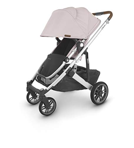 UPPAbaby Cruz V2 Stroller - Alice (Dusty Pink/Silver/Saddle Leather) + Bassinet - Alice (Dusty Pink/Silver)