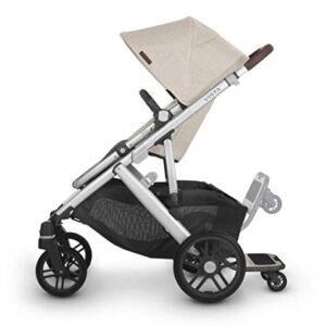 UPPAbaby Vista V2 Stroller - Greyson (Charcoal Melange/Carbon/Saddle Leather) + Piggyback for Vista & Vista V2