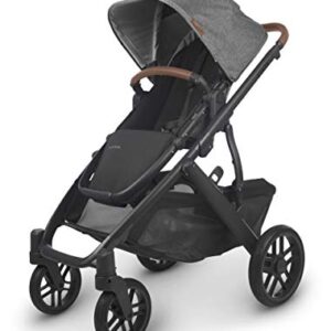 UPPAbaby Vista V2 Stroller - Greyson (Charcoal Melange/Carbon/Saddle Leather) + Piggyback for Vista & Vista V2