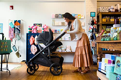 Cruz V2 Stroller - Gregory (Blue Melange/Silver/Saddle Leather) + MESA V2 Infant Car Seat - Jake (Charcoal)